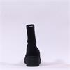 Miss Elastic Platform Wedge Ankle Boot - Black Stretch